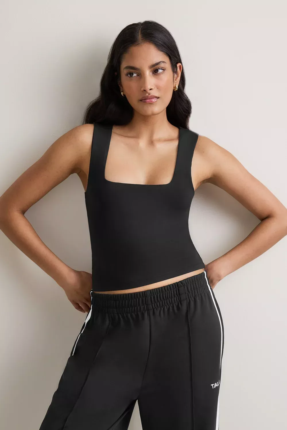 365 Square Neck Vest - Shadow Black