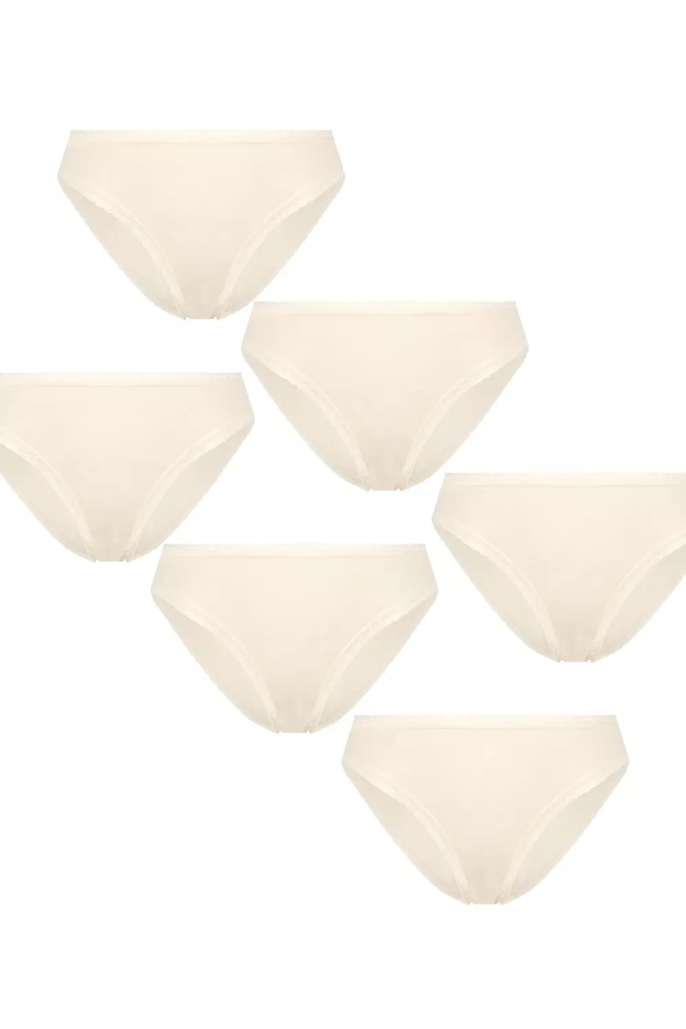 Albero Natur Multipack 6x Briefs With Lace Natural