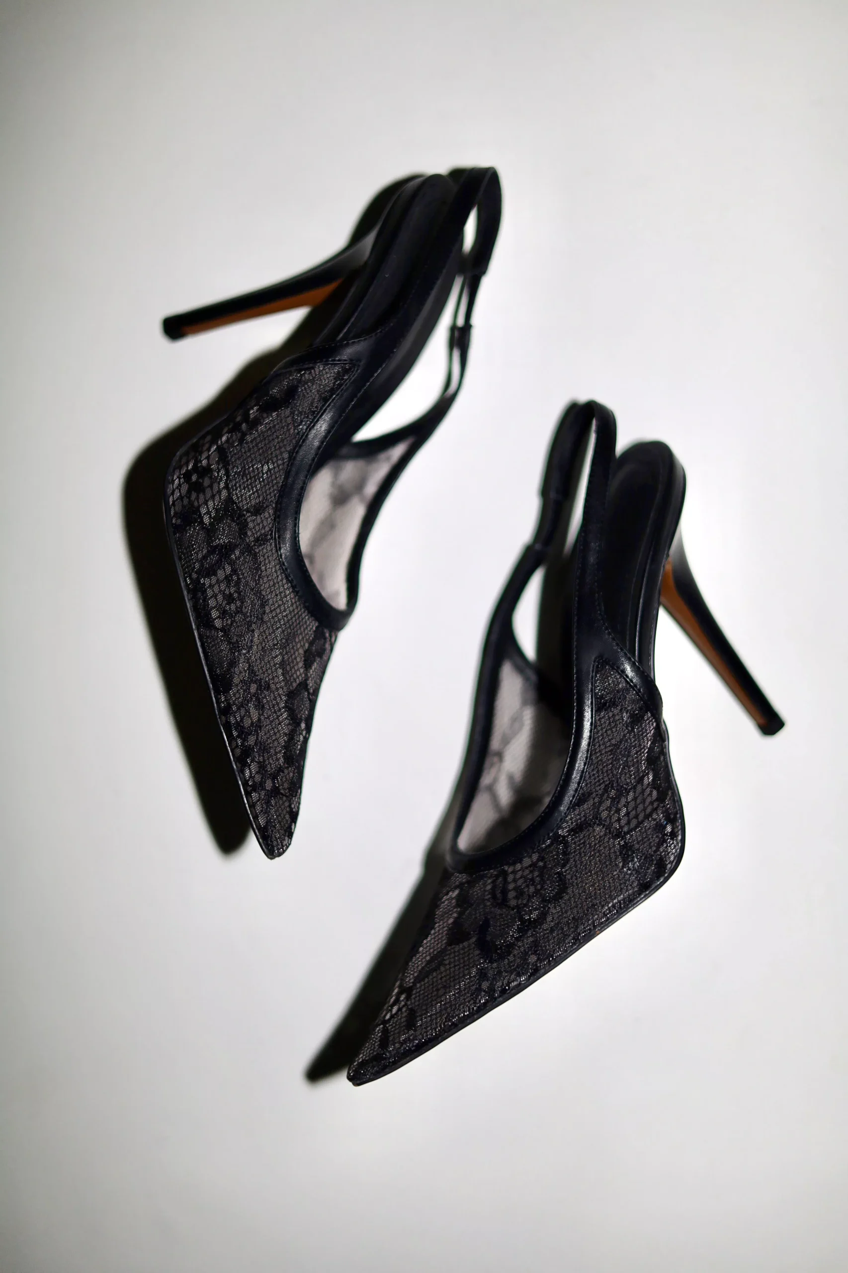 Alexandra Black Lace Slingback 110 mm
