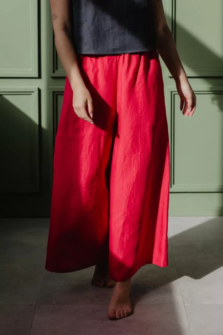 AmourLinen Pants Isabella Viva Magenta