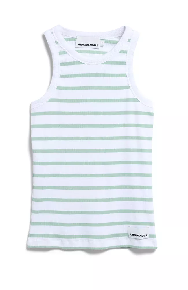 ARMEDANGELS Top Kanitaa Stripes White Foam
