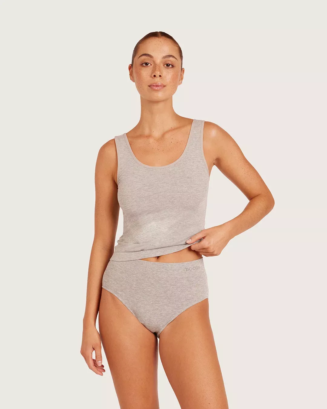 Base Layer Tank Top - Light Grey Marl