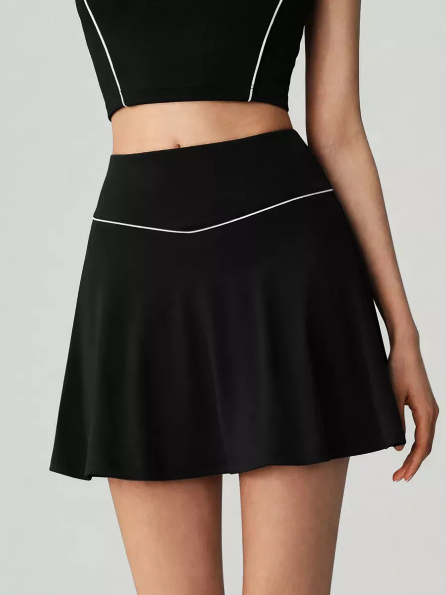 Black A-Line Sport Skirt