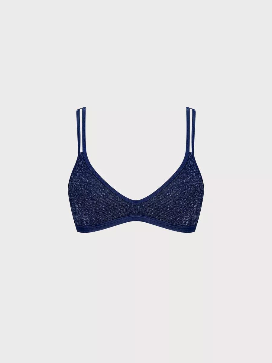 Blue Lurex X Cross Surf Top