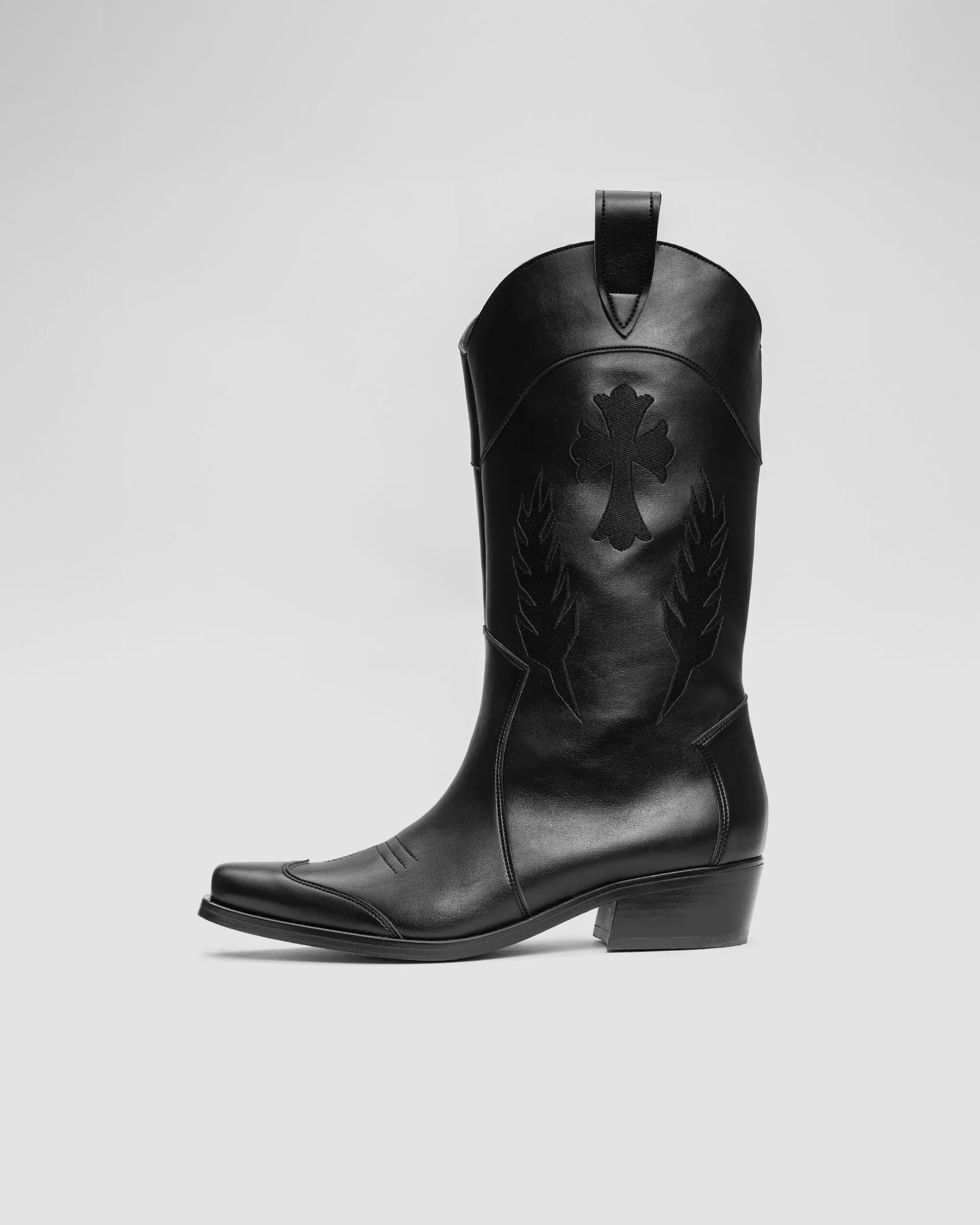 BOHEMA - Black Saint Cowboy Boots, Vegan, Handmade in Poland, Women's