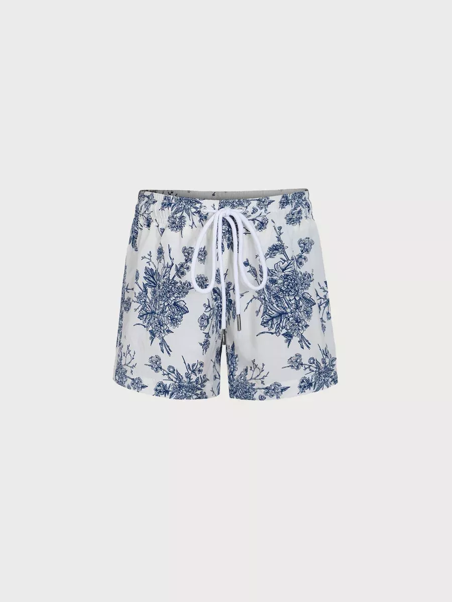 Boys' Blue Floral Swim Shorts