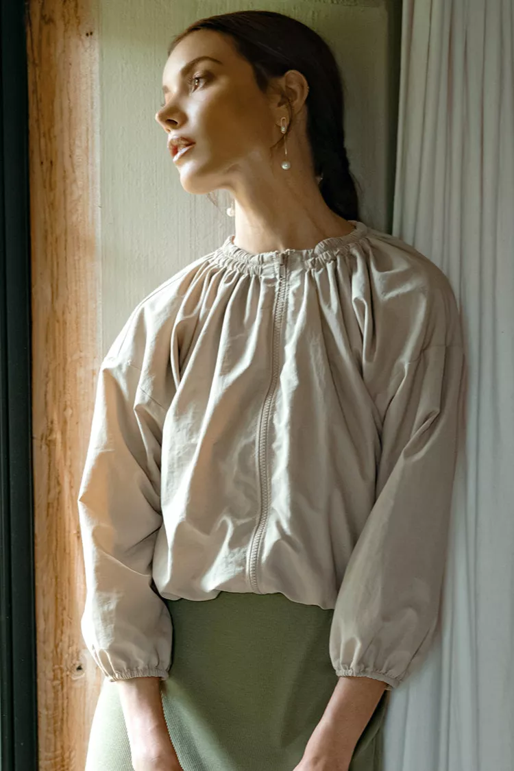 BRUNNA.CO Ruffle Jacket Norma Beige