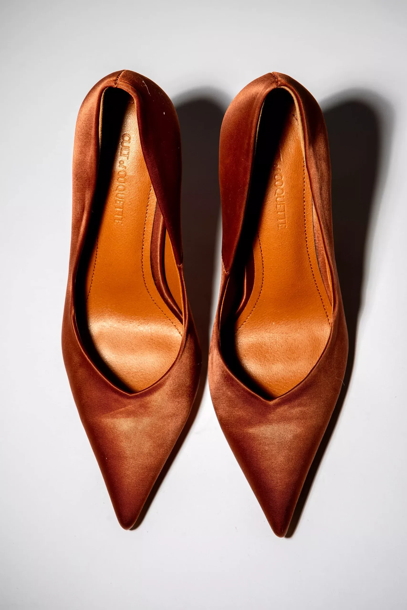Chloe Brown Satin Pumps 110 mm