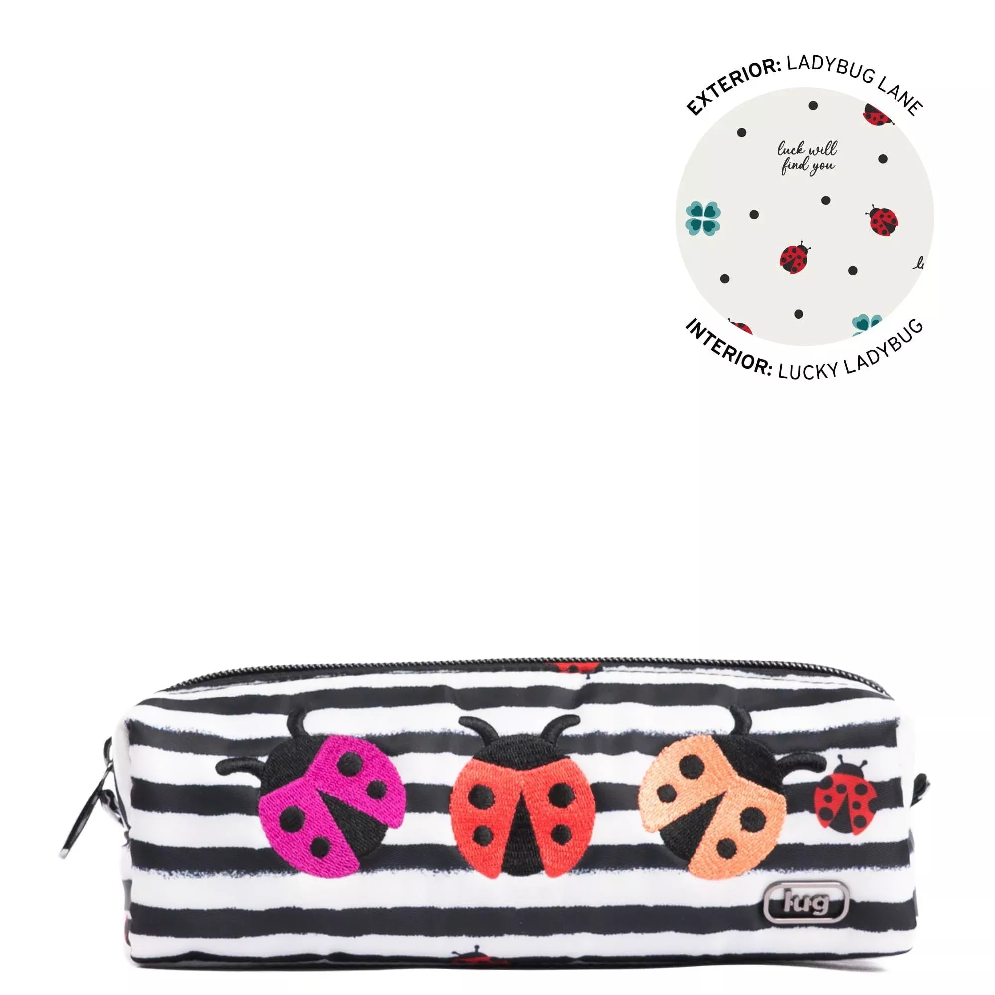 Embroidered Jib Zip Pouch
