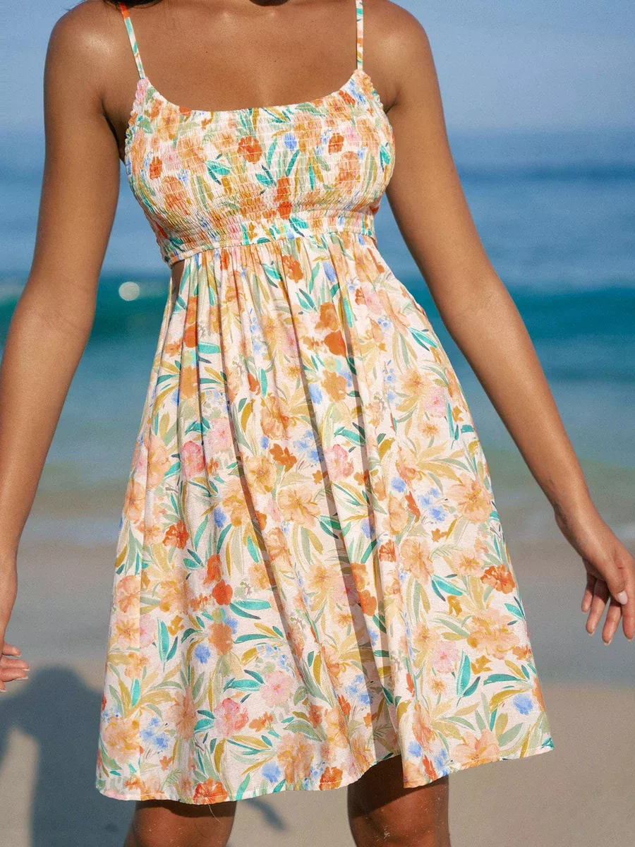 Floral Strap Beach Dress