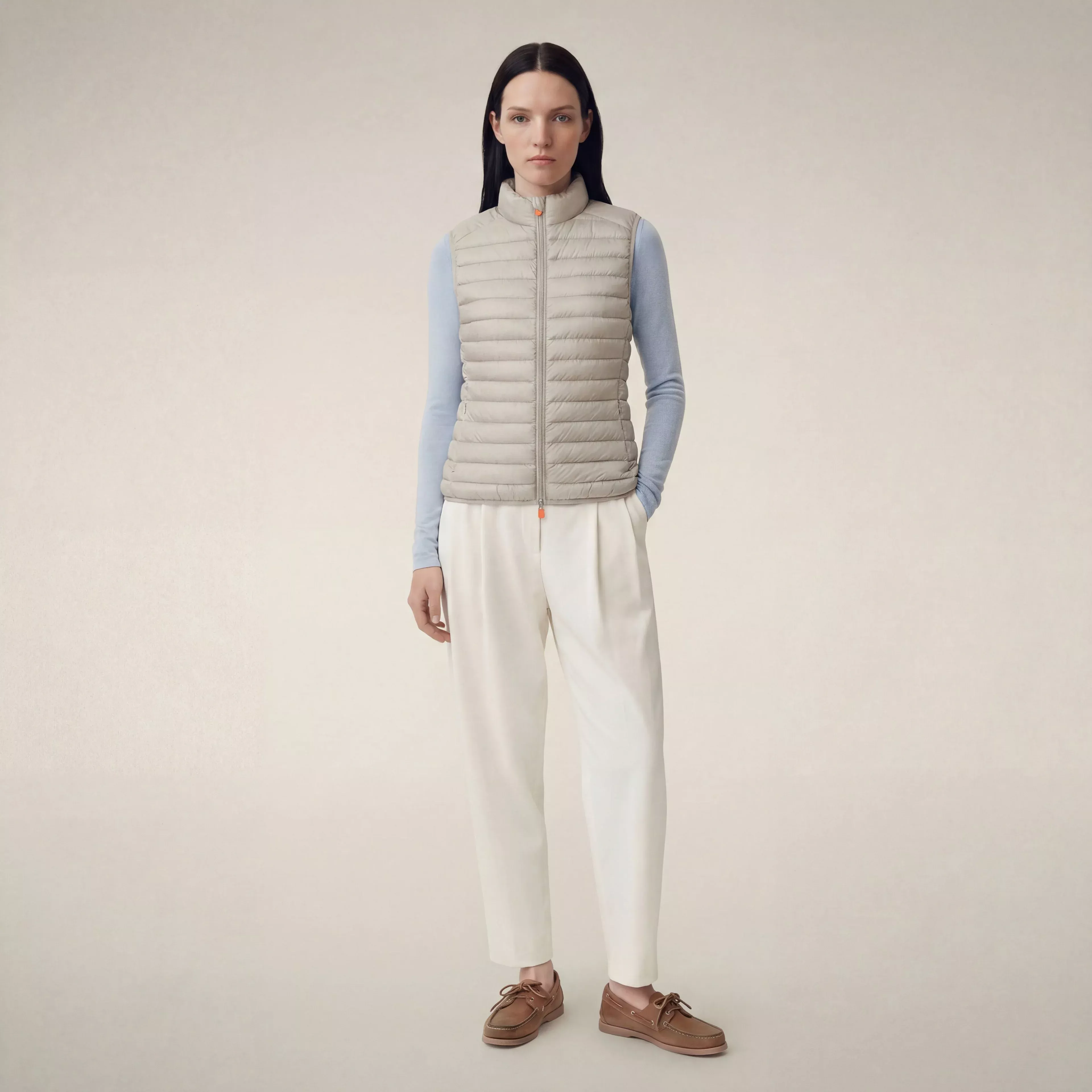 Gilet imbottito donna Charlotte Beige chiaro