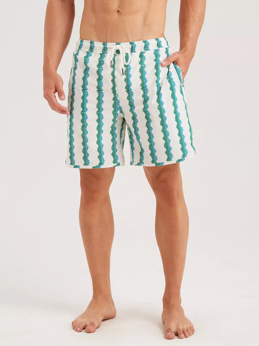 Hapnix - Men's Glacier Vegetation 7" Swim Trunks