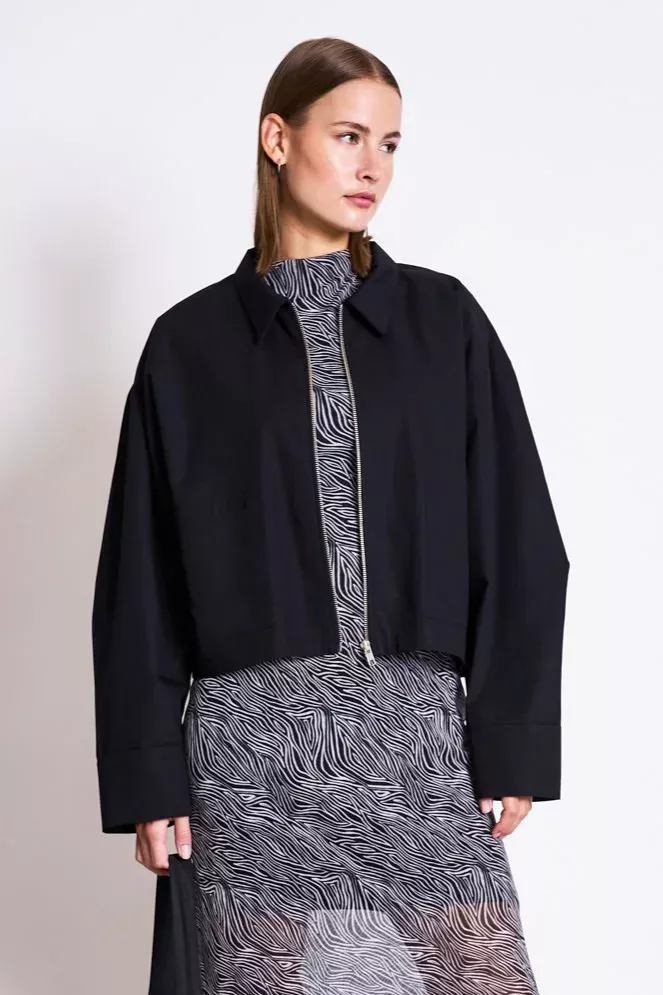 JAN 'N JUNE Shirt Jacket Papilio Black
