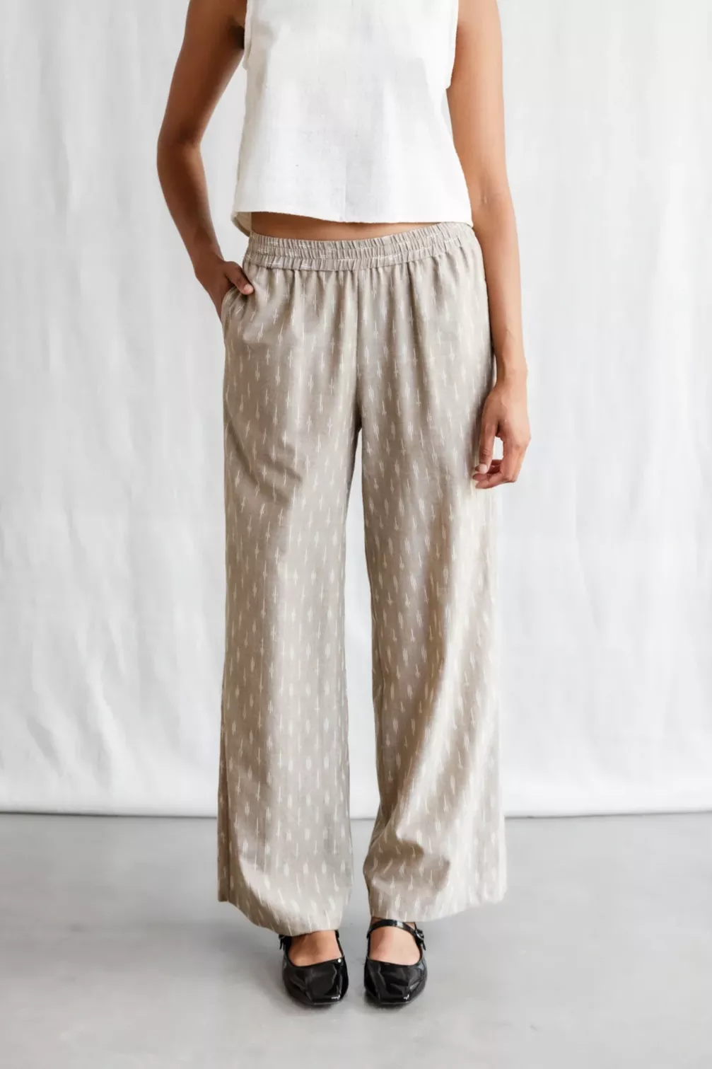 Jyoti - Fair Works Pants Jayan Beige/White