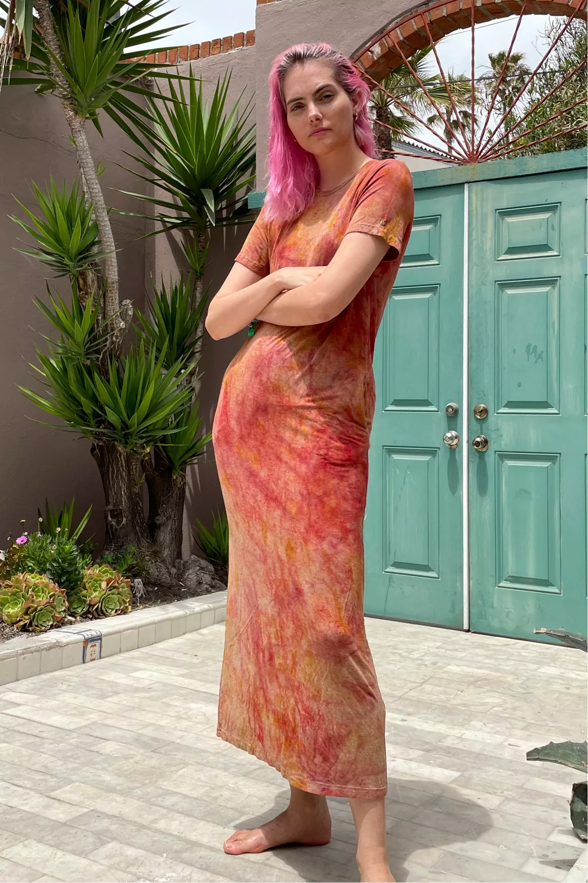 KINDOM Dress ColumnMadi Lava Orange