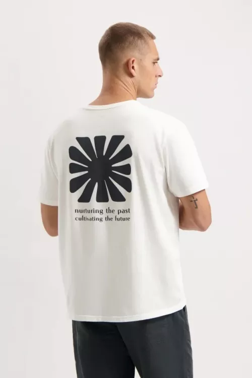 Kuyichi T-Shirt Liam Printed Off White
