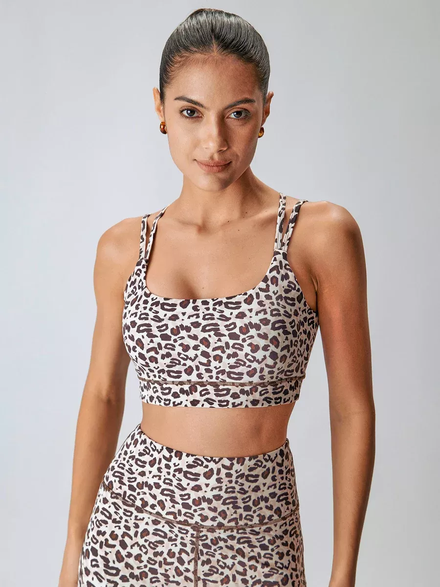 Leopard X-Cross Sports Bra - Light Support
