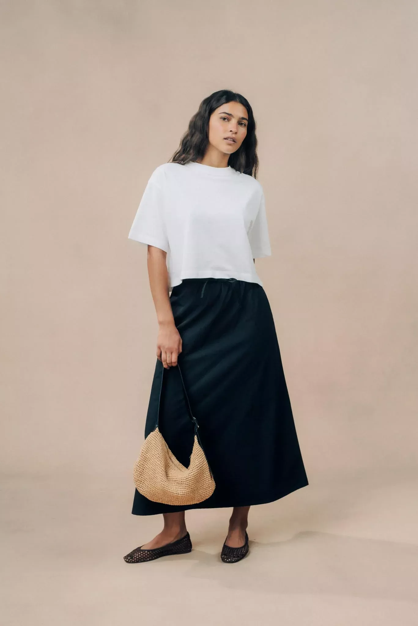 A-Line Midi Skirt