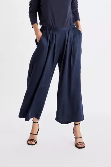 Neu Nomads Pants Cropped Palazzo Midnight Blue