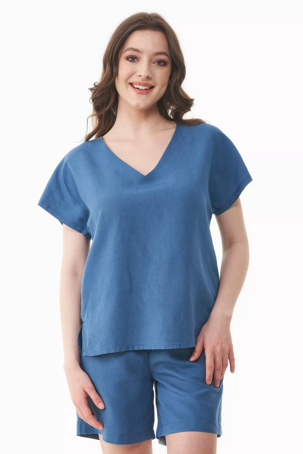 ORGANICATION Blouse Light Navy