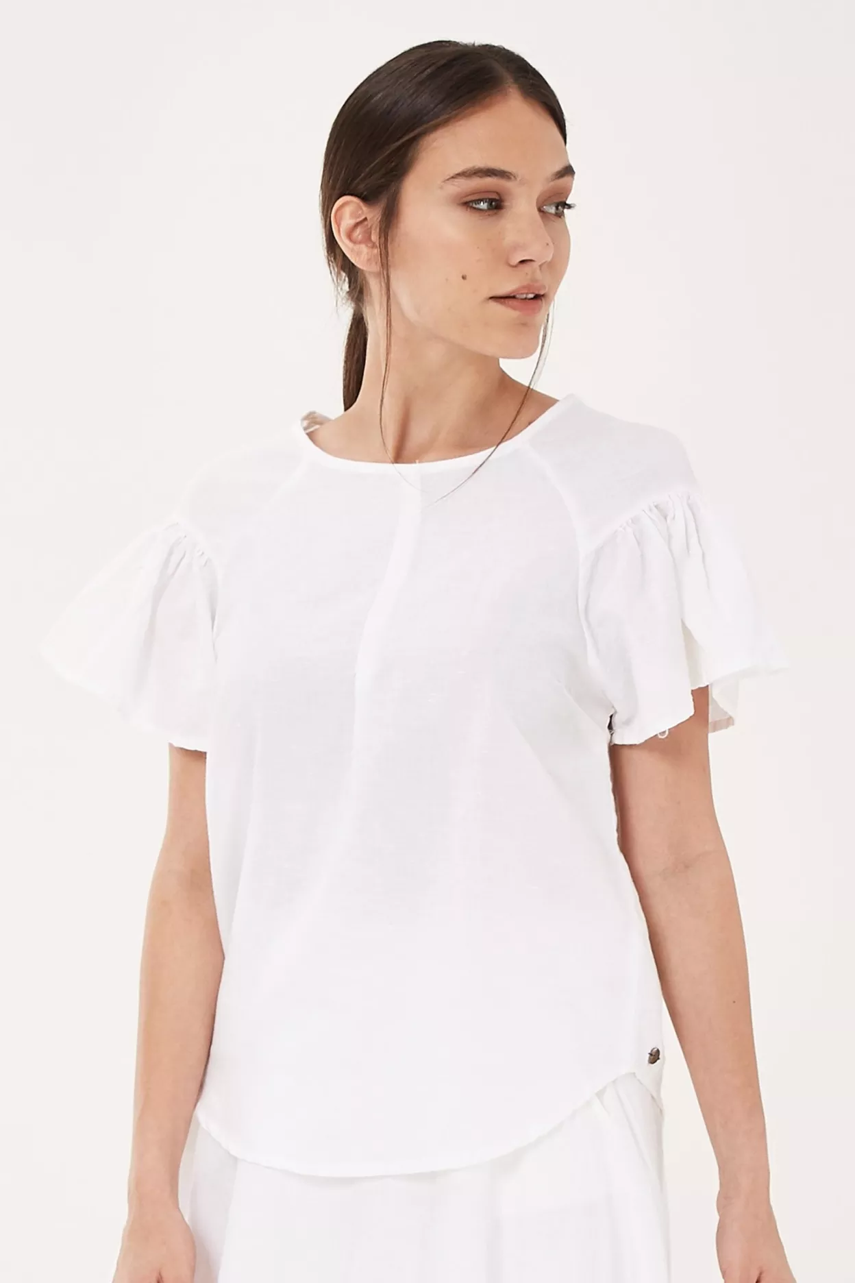 ORGANICATION Blouse Top Off White
