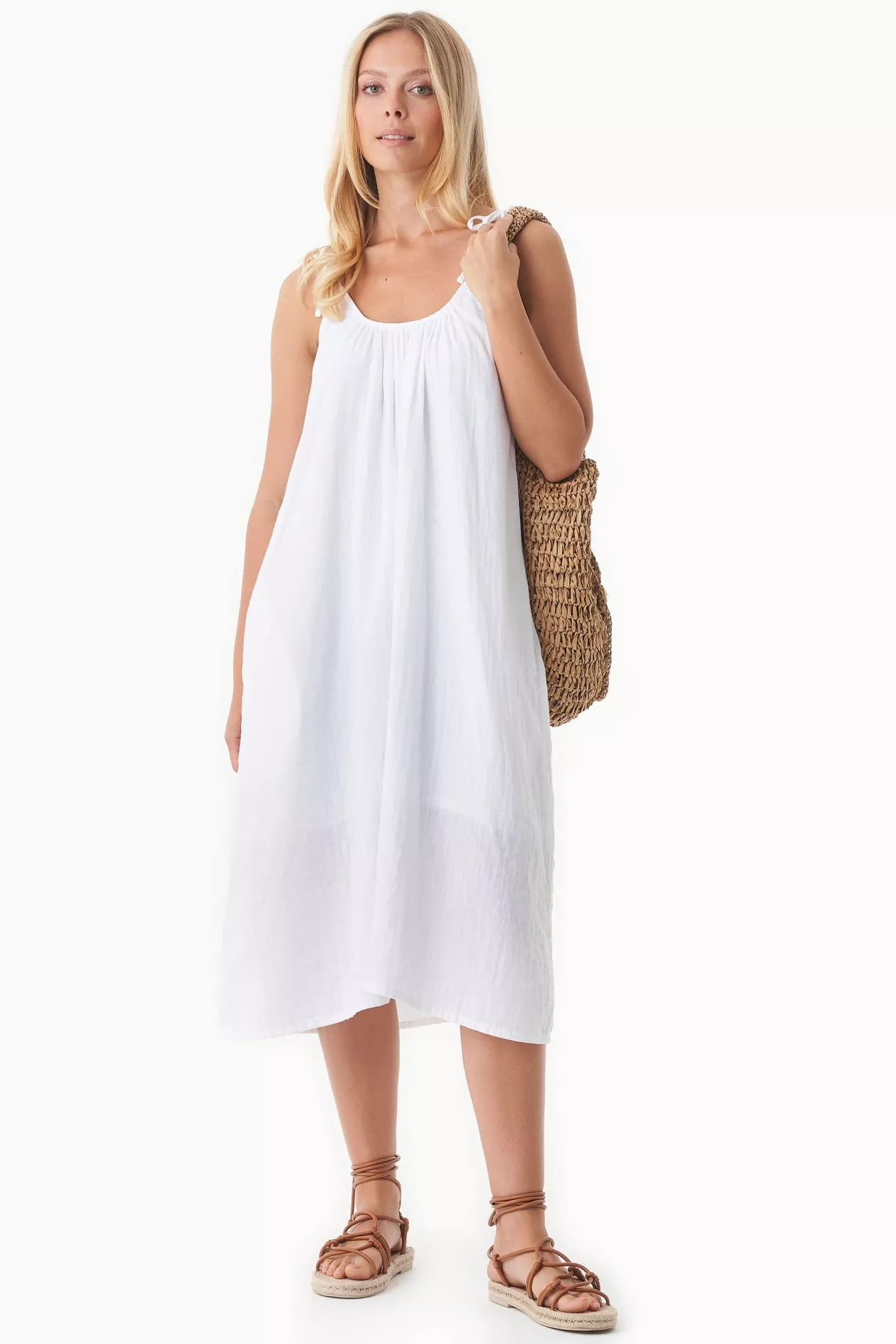 ORGANICATION Dress Muslin White