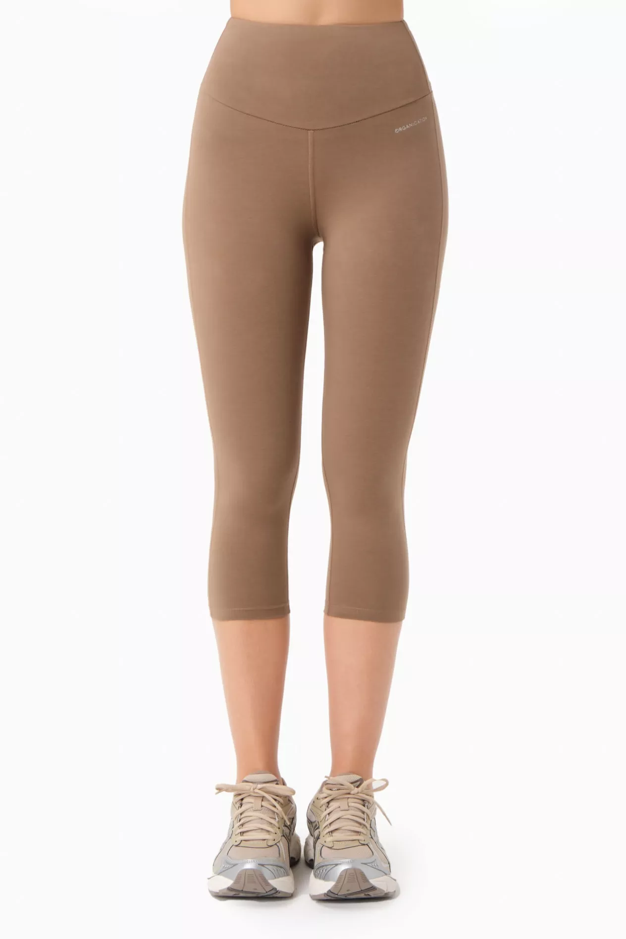 ORGANICATION Leggings Capri Lissa Gravel Light Brown
