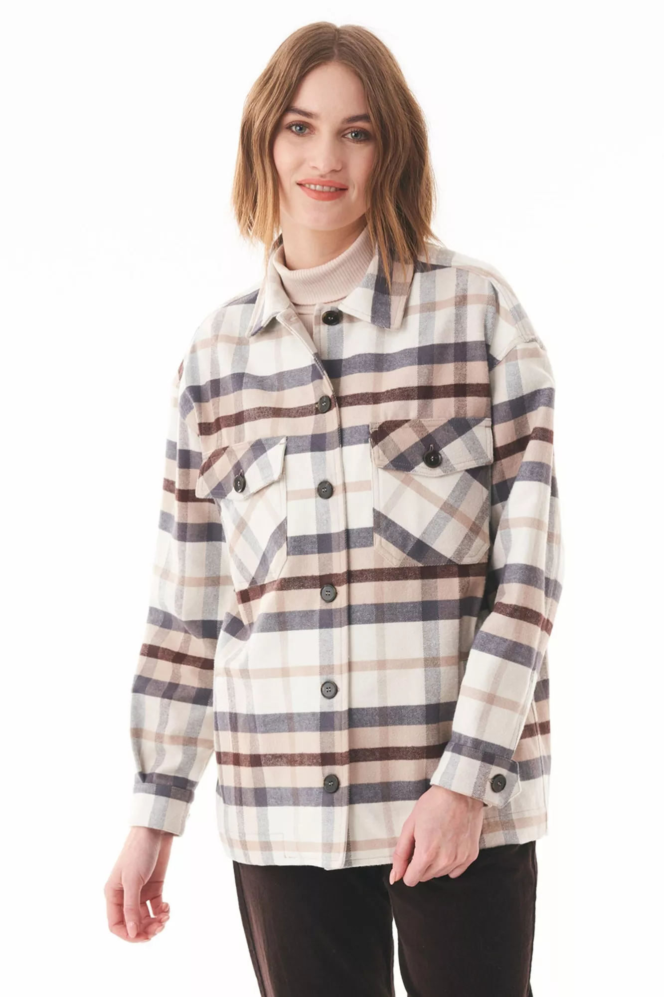 ORGANICATION Overshirt Organic Cotton Flannel Multicolour