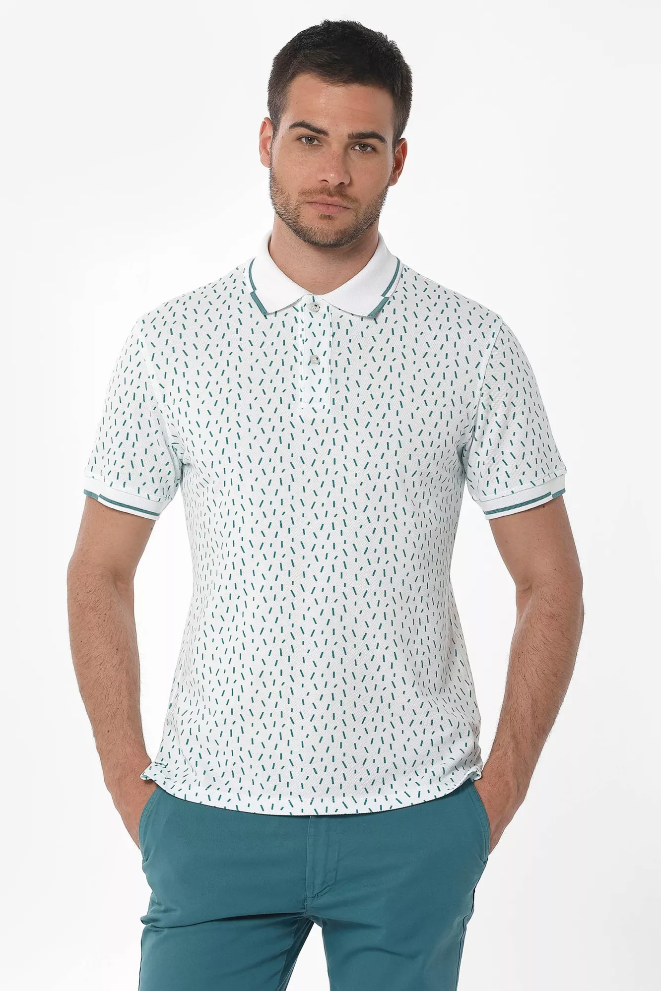 ORGANICATION Polo Print White