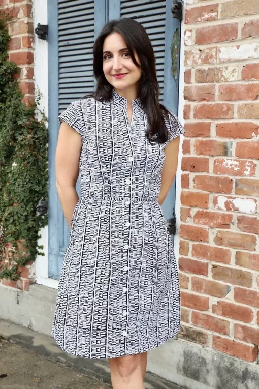 Passion Lilie Button Dress Black & White