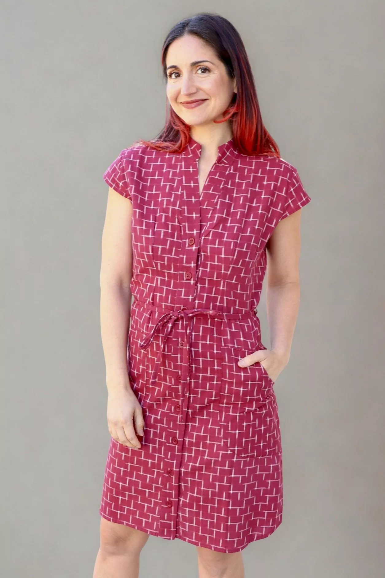 Passion Lilie Dress Be My Valentine Ikat Raspberry