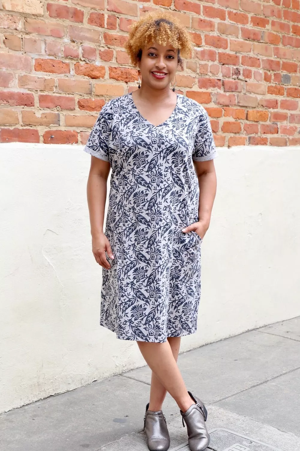 Passion Lilie Dress Fall Shadows Grey & Black