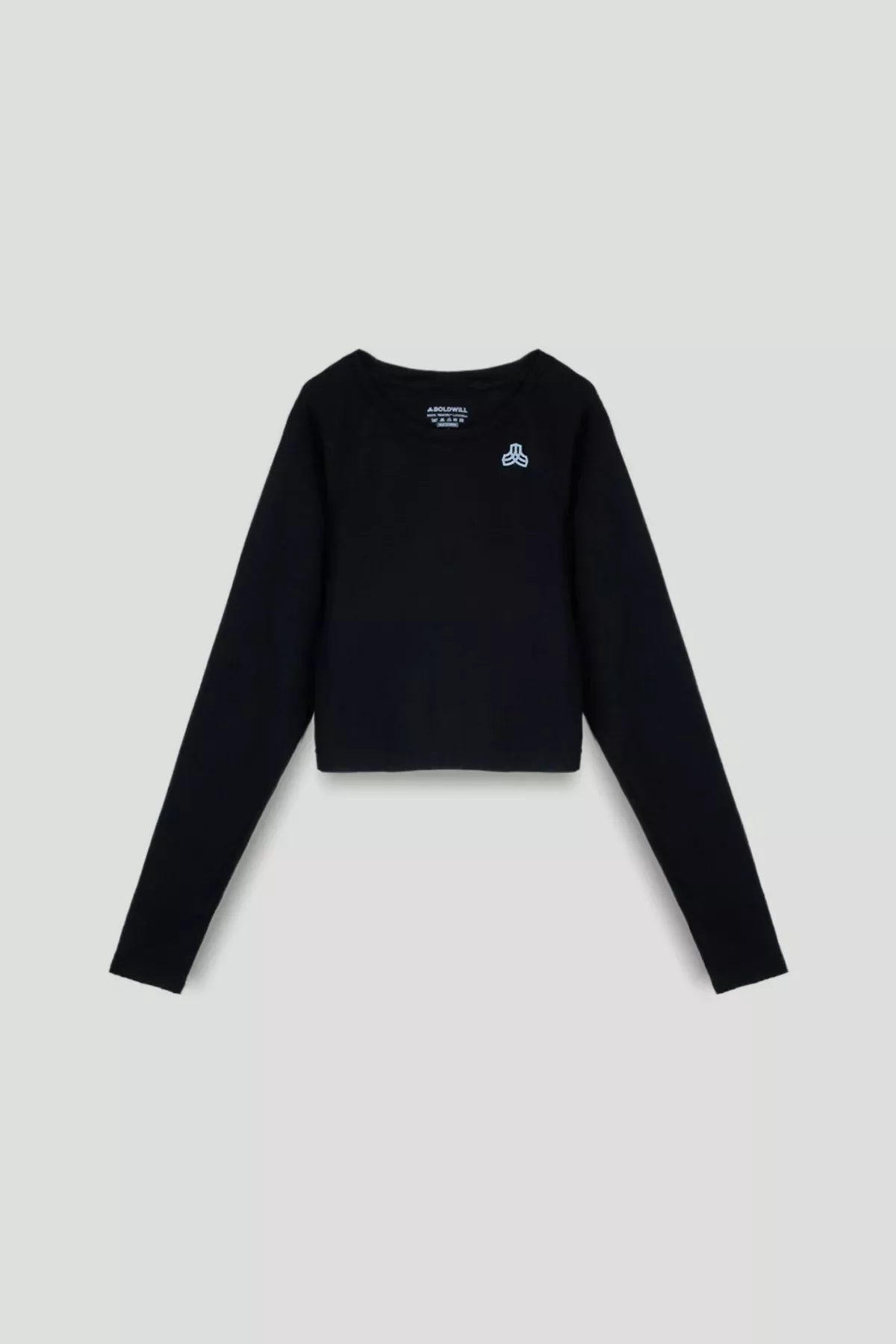 [PF62.Wood] Longsleeve Crop Top - Black