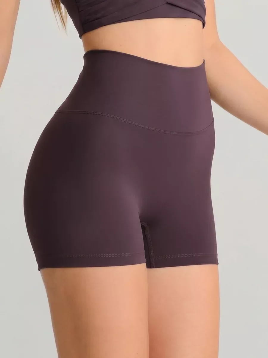 Purple Cut Out Shorts 3"
