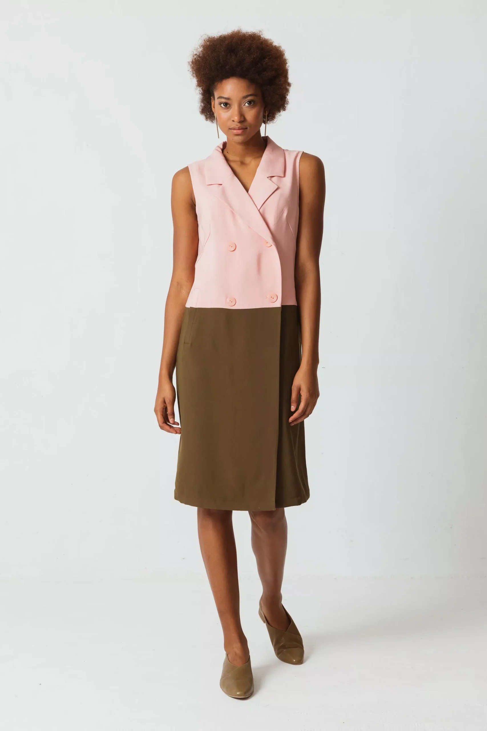 SKFK Dress Amade Pink/Brown