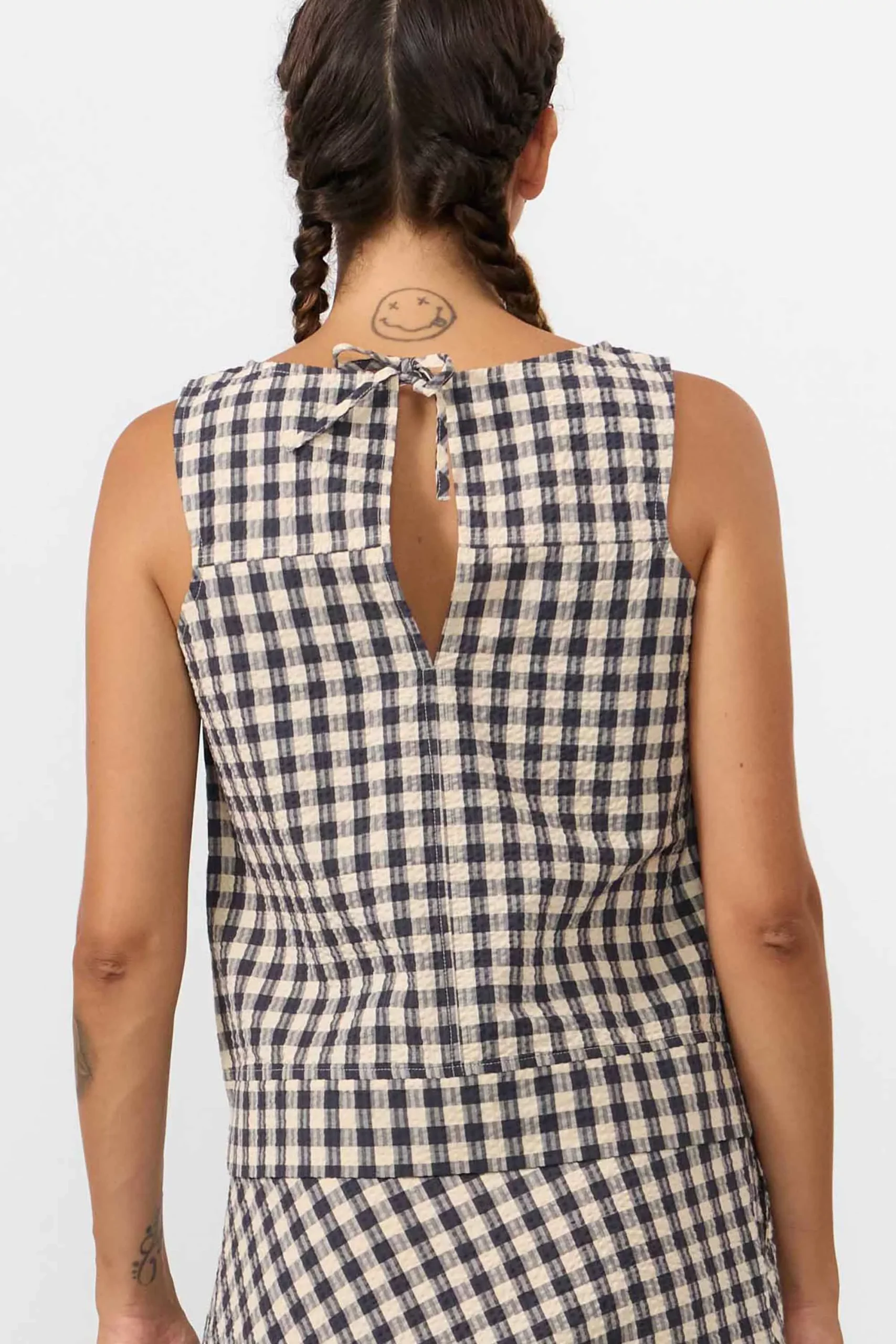 SUITE13LAB Top Aruba Check Grey