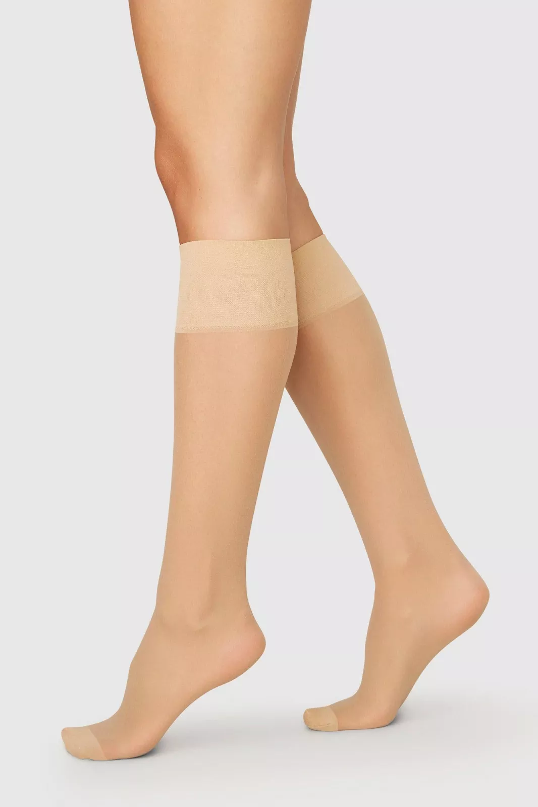 Swedish Stockings Knee-Highs Elin Dark Beige 2-Pack