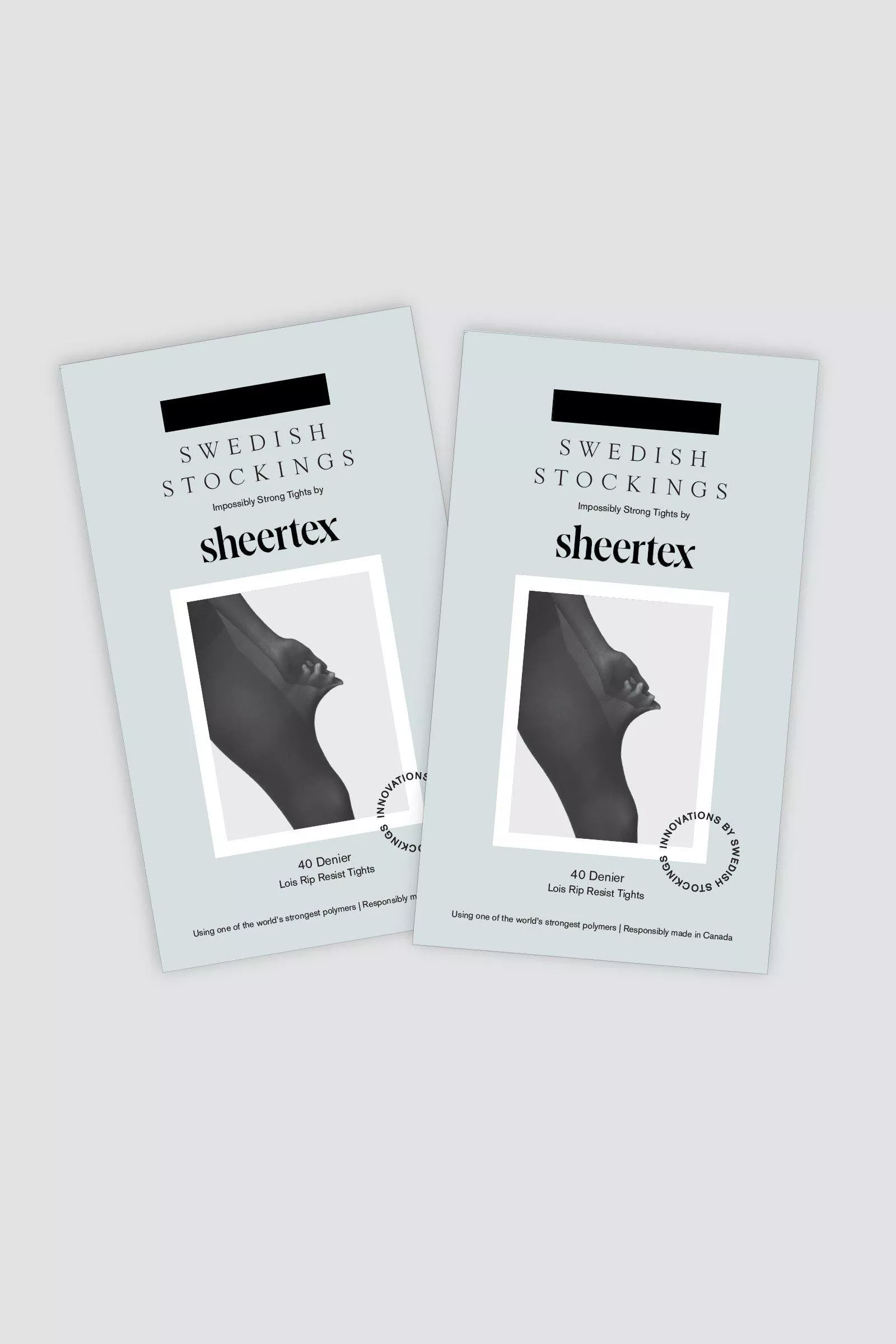 Swedish Stockings Tights Set 2-Pack Lois Rip Resistant Black