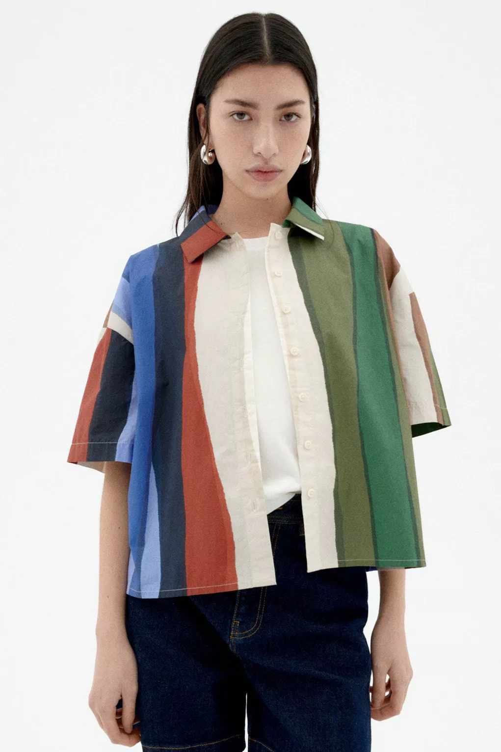 Thinking MU Blouse Anna River Striped