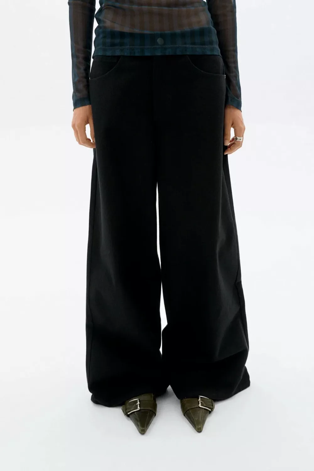 Thinking MU Pants Wide Leg Hedda Black