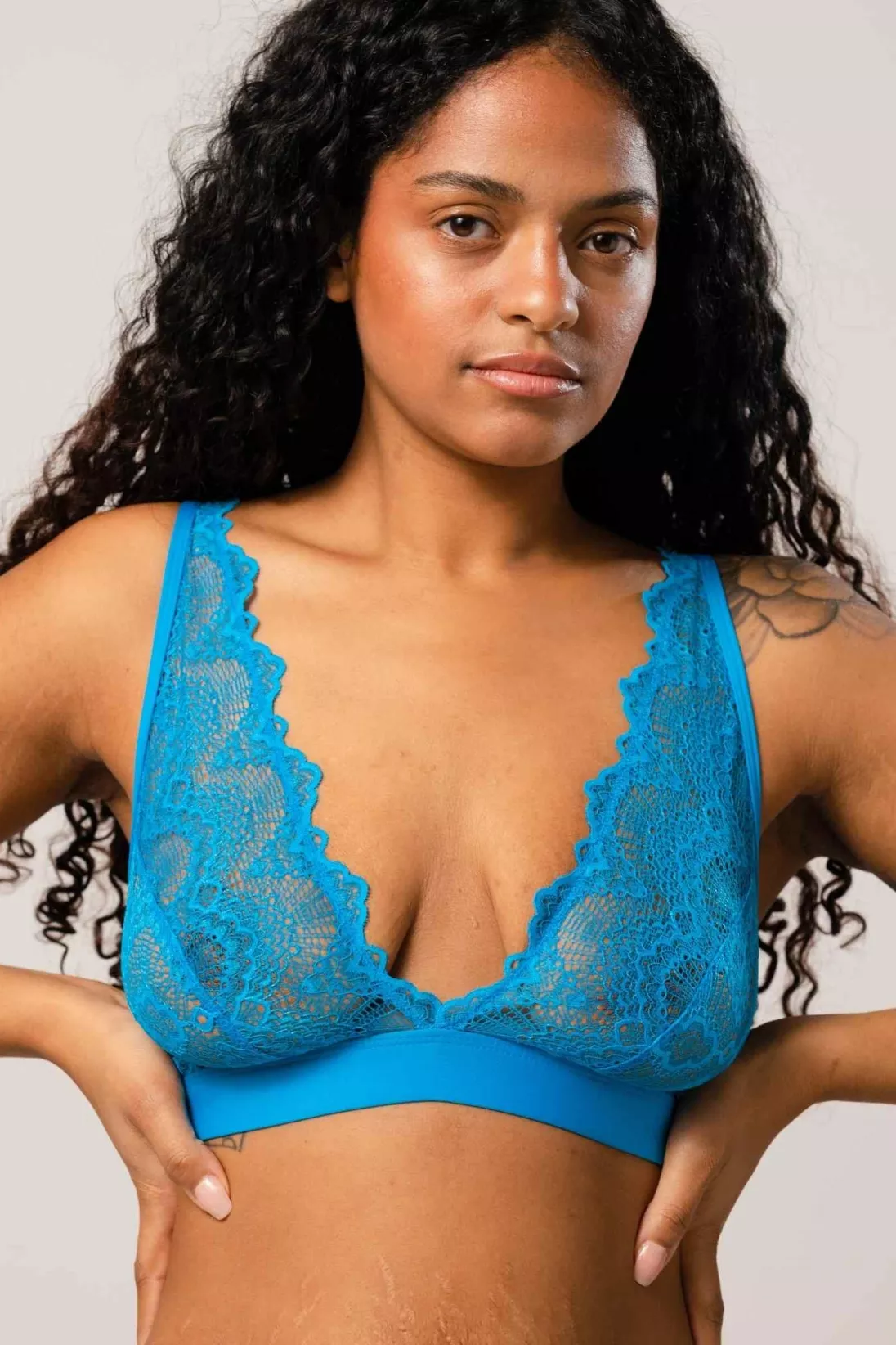 Understatement Bralette Plunge Electric Blue