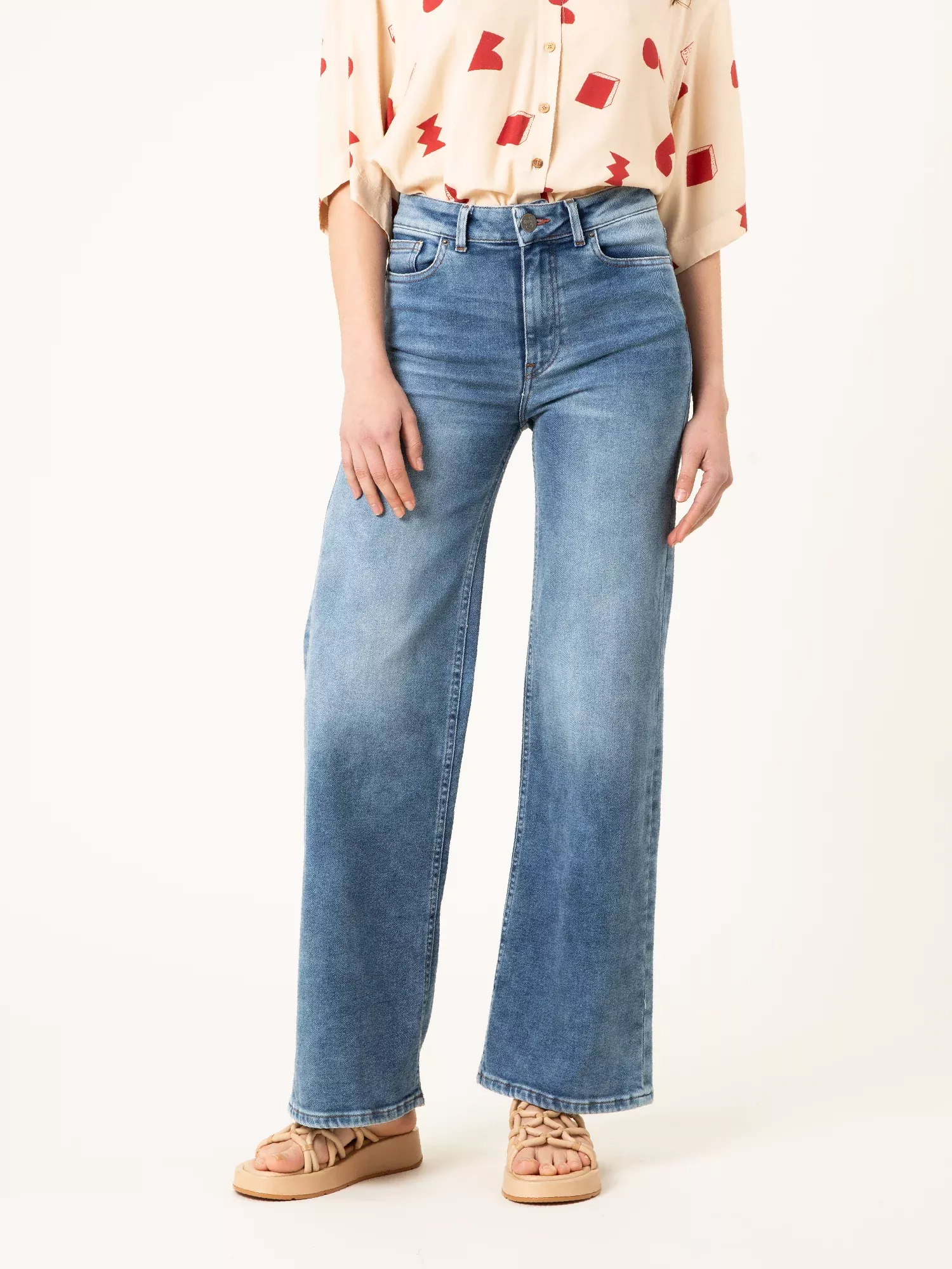 Wide Leg New Lupe Mid Blue