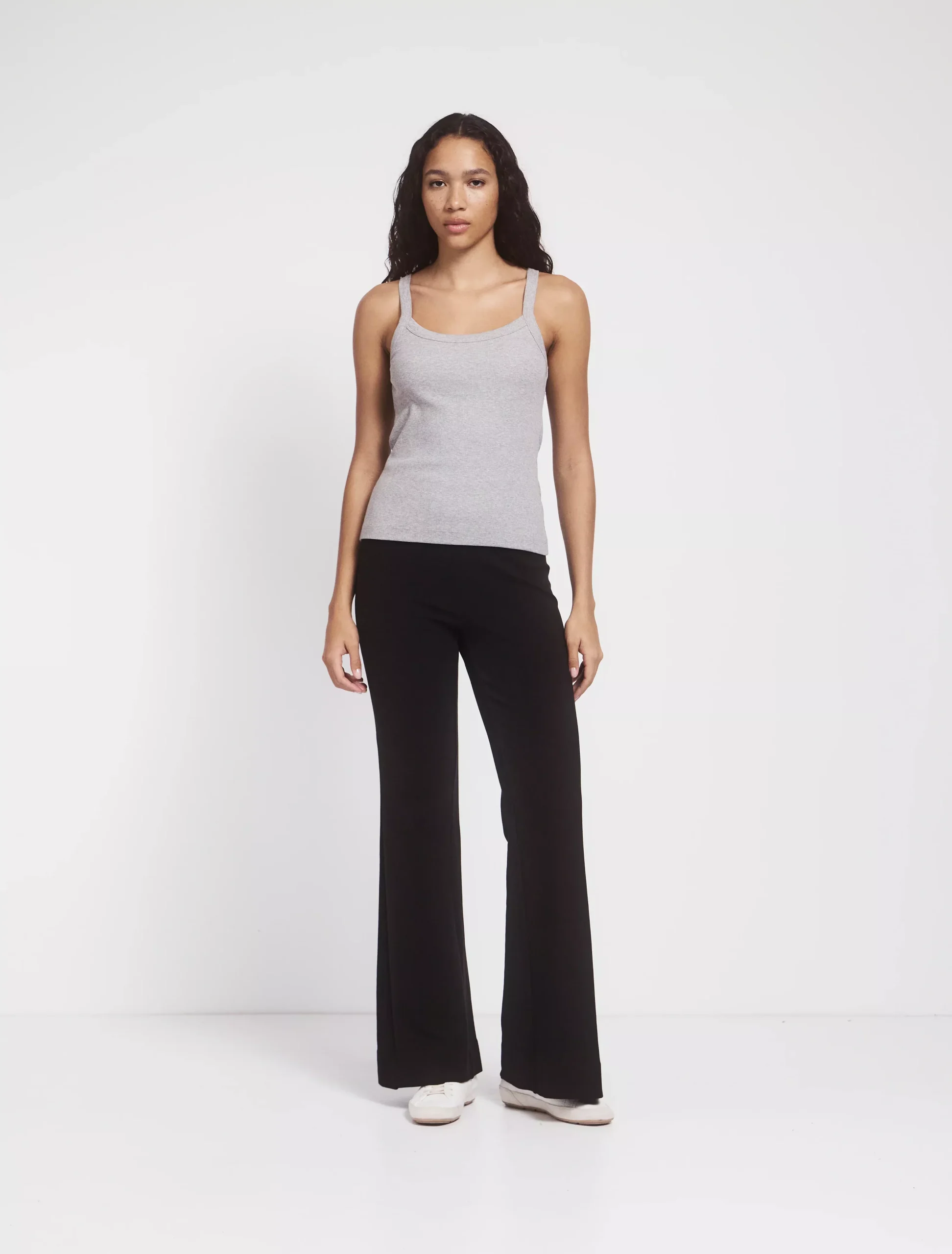 Wide Leg Travel Pant in Black