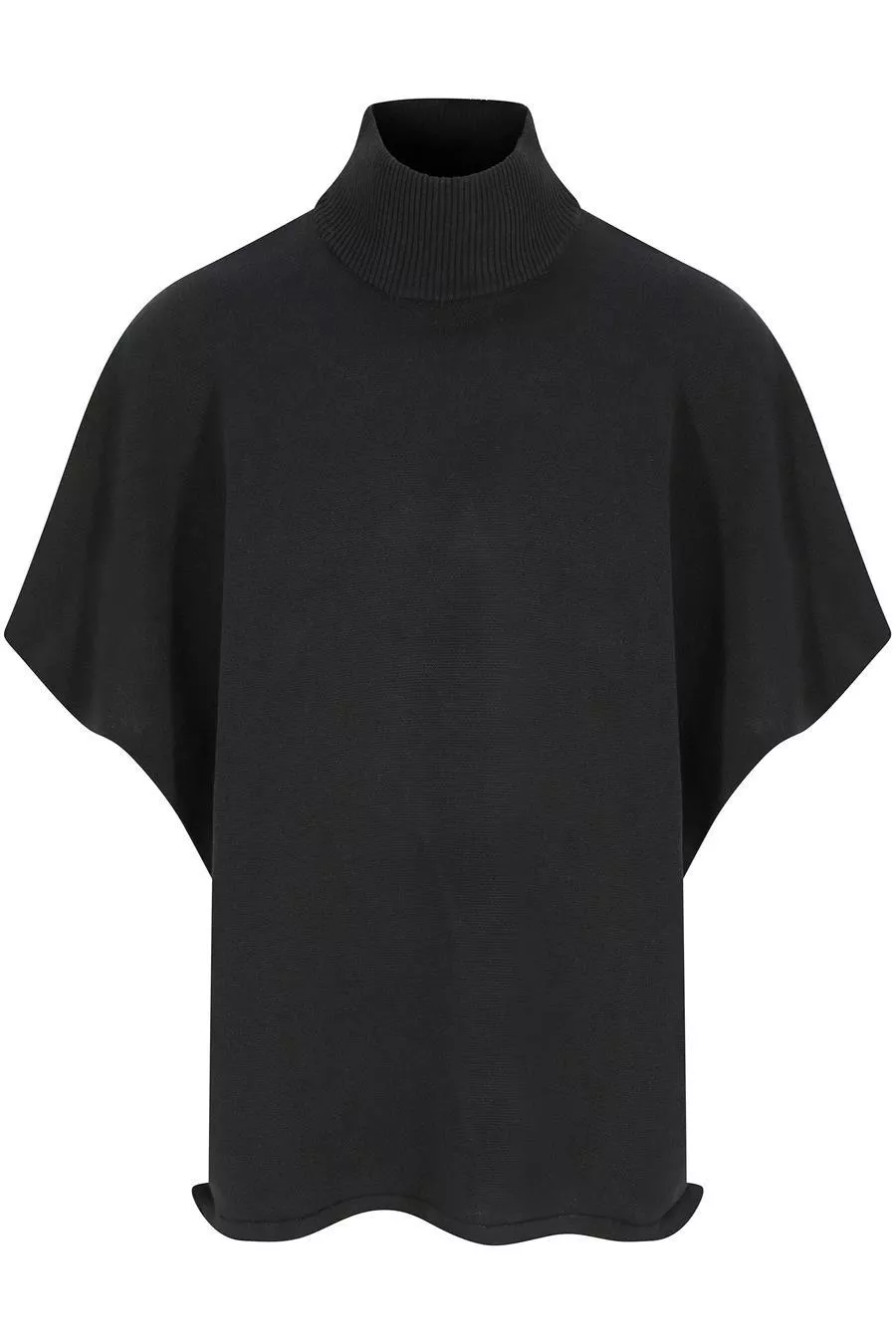 Will's Vegan Store Poncho Recycled Knit Black