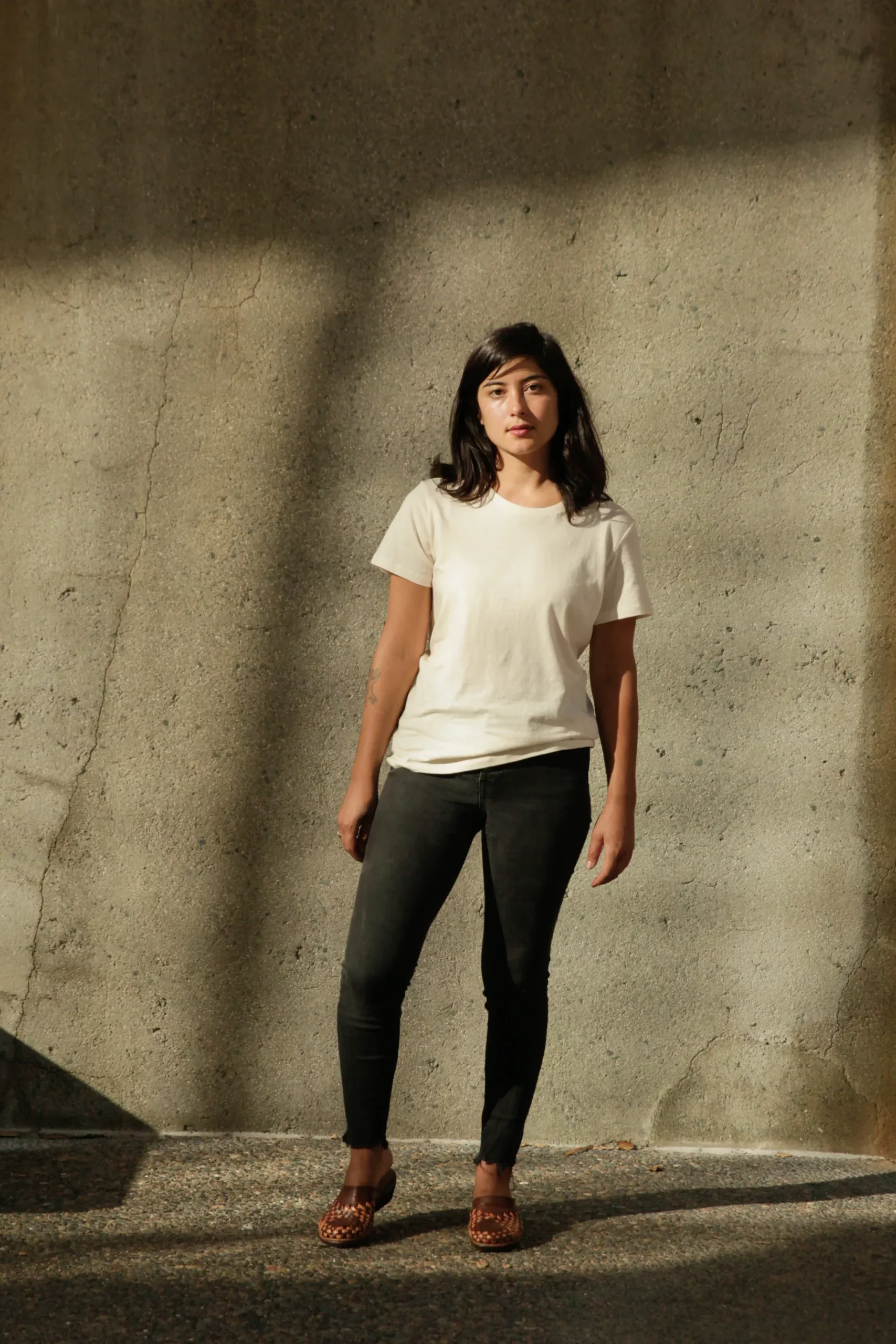 Women's Organic Crew Tee in Natural
