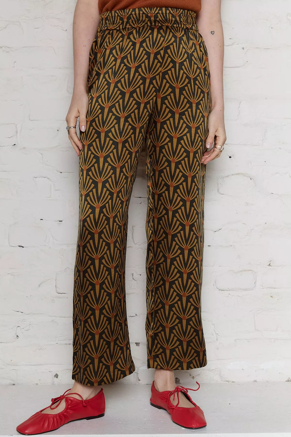 Yahmo Pants Hilde Artdeco Green/Brown