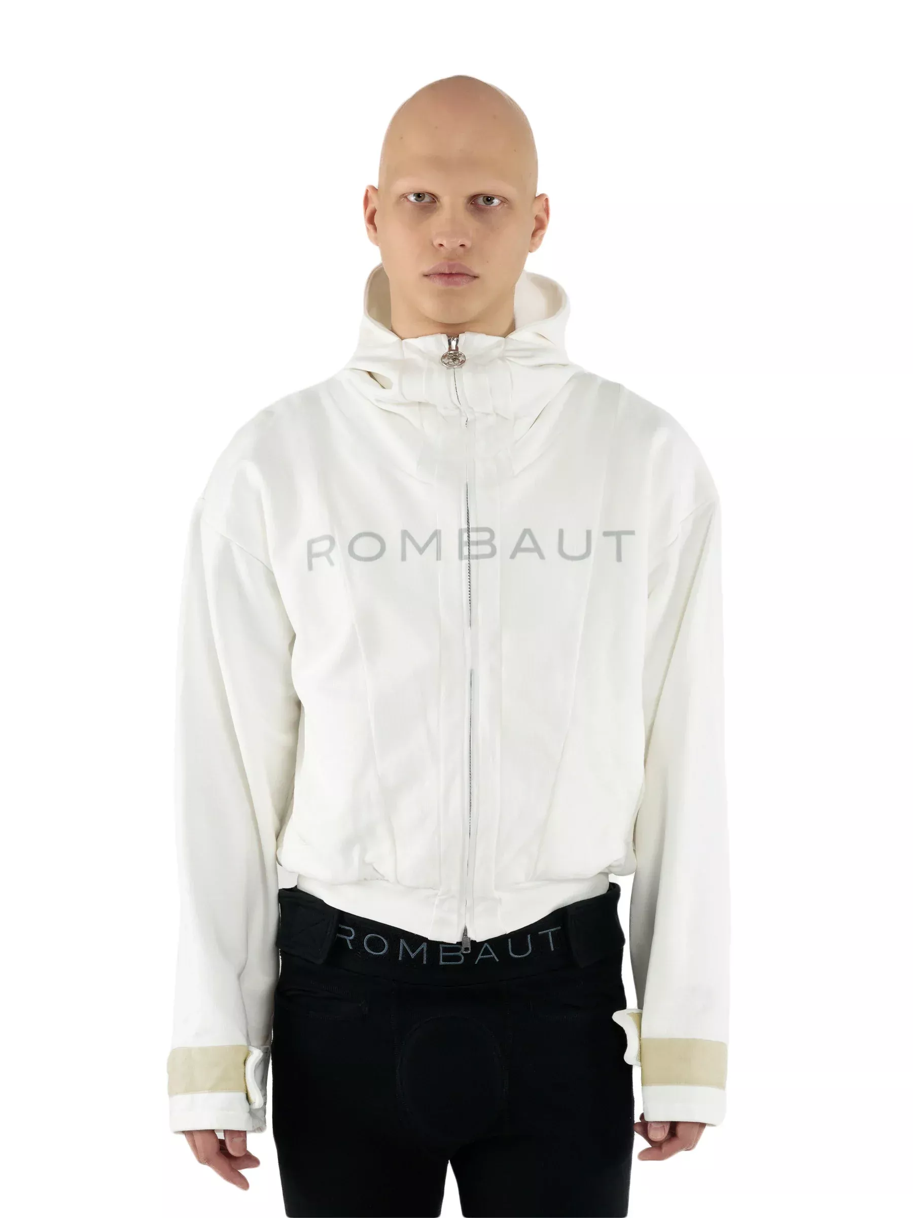 ZIPPER HOODIE White