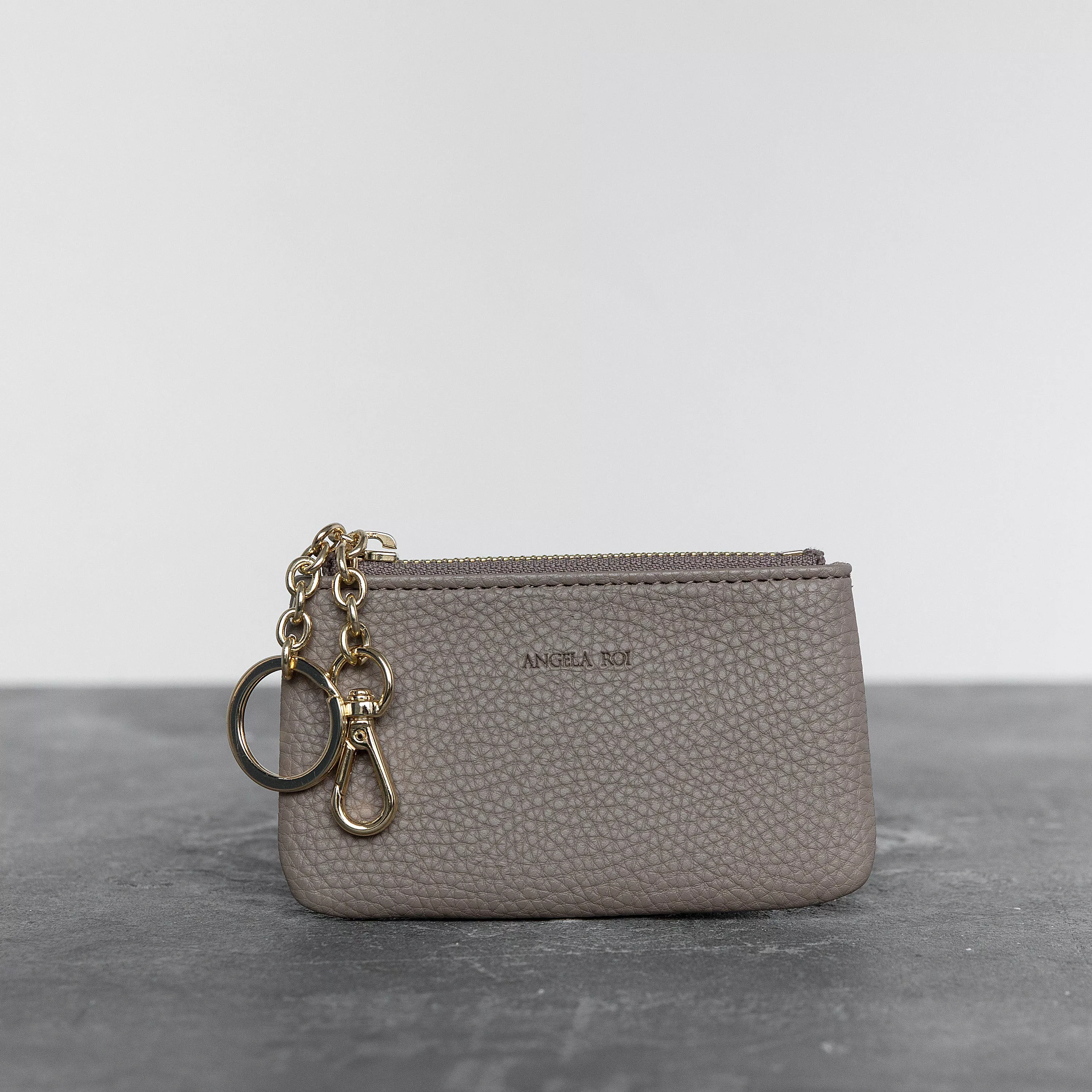 Zuri Card Pouch - Light Mud Gray